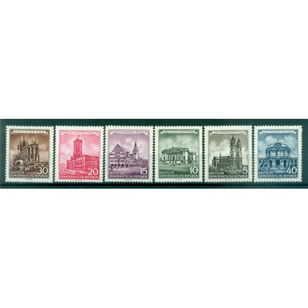 Germany - GDR 1955 - Y & T n. 229/34 - Historic buildings (Michel n. 491/96)