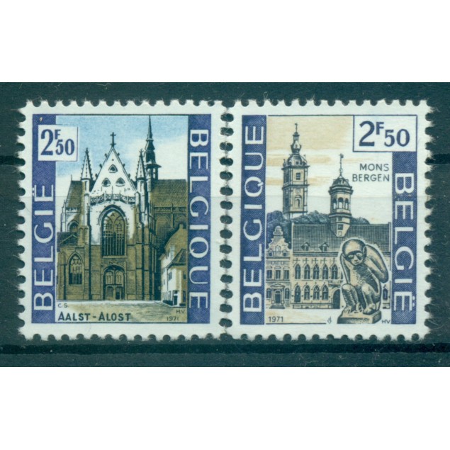 Belgio 1971 - Y & T n. 1597/98 - Serie turistica (Michel n. 1653/54)