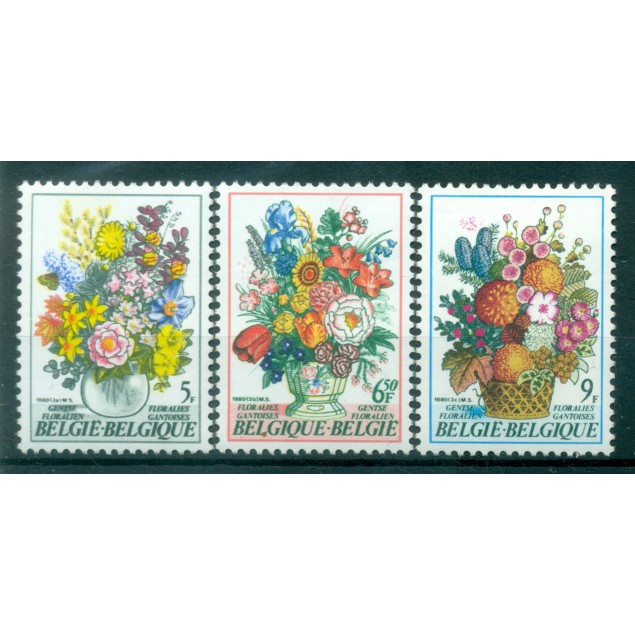 Belgium 1980 - Y & T n. 1965/67 - Ghent floral show (Michel n. 2017/19)