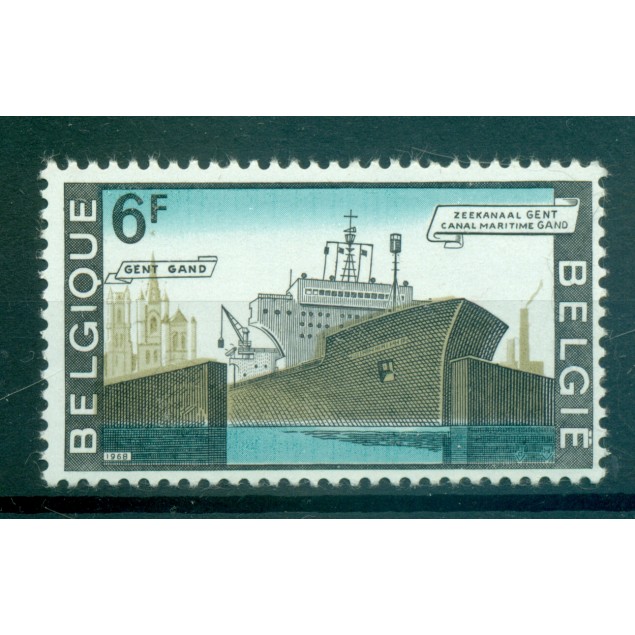 Belgium 1968 - Y & T n. 1479 - Ghent sea canal  (Michel n. 1536)