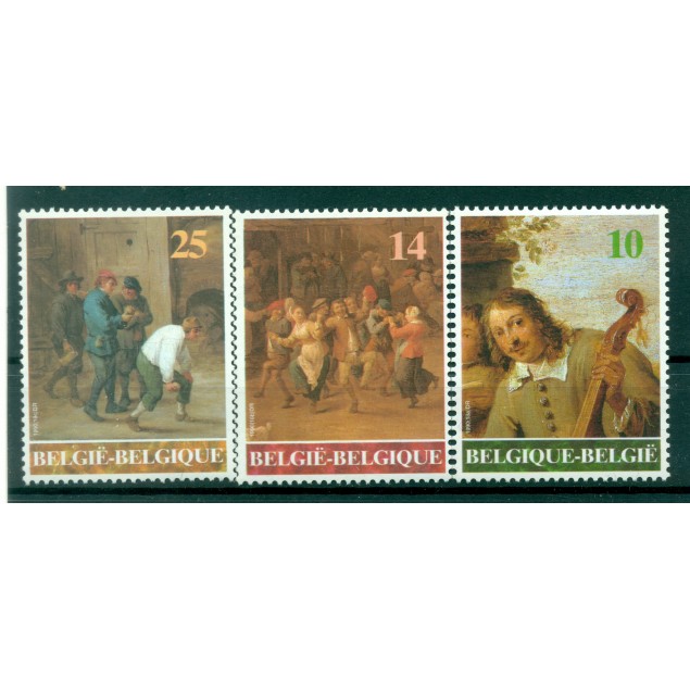 Belgio 1990 - Y & T n. 2393/95 - Opere d'arte (Michel n. 2445/47)