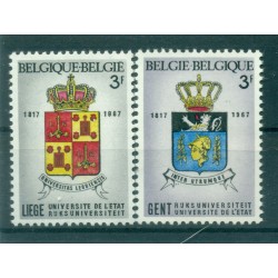 Belgium 1967 - Y & T n. 1433/34 - University of Liège and Ghent  (Michel n. 1489/90)