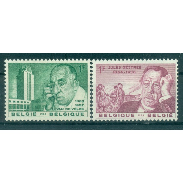 Belgium 1963 - Y & T n. 1269/70 - Celebrities (Michel n. 1329/30)