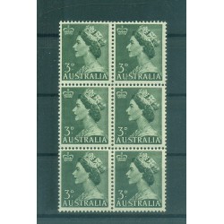 Australia 1953 - Y & T n. 197 - Serie ordinaria (Michel n. 236) Coil pair (9)