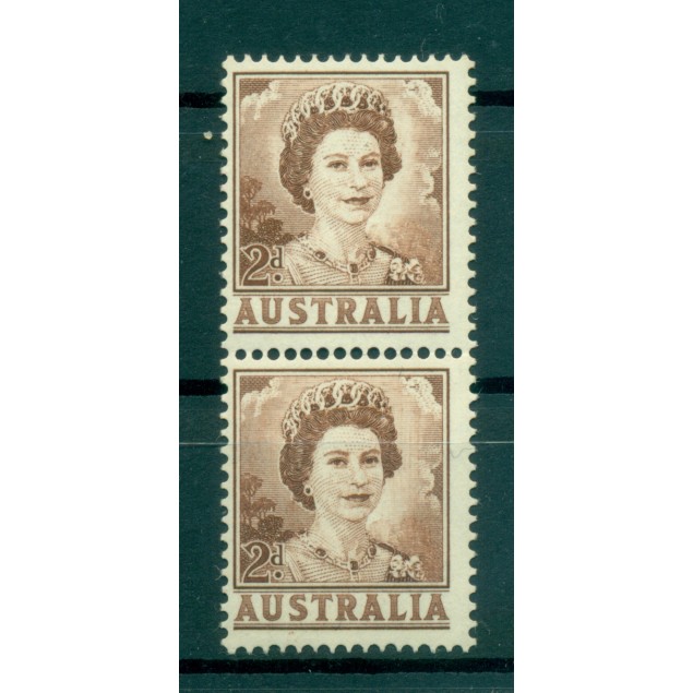 Australia 1959-62 - Y & T n. 249A - Serie ordinaria (Michel n. 316 x) - Coil pair (ii)