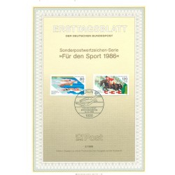 West Berlin 1986 - Michel n. 751/52 - 1986 sporting events (Y & T n. 712/13)