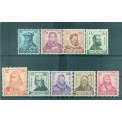 Belgique 1942 - Y & T n. 593/601 - Oeuvres antituberculeuses (Michel n. 600/08)