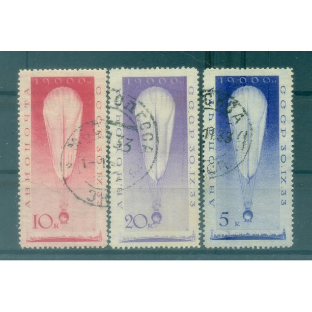 URSS 1933 - Y & T n. 38/40 poste aérienne - Ballon "URSS"