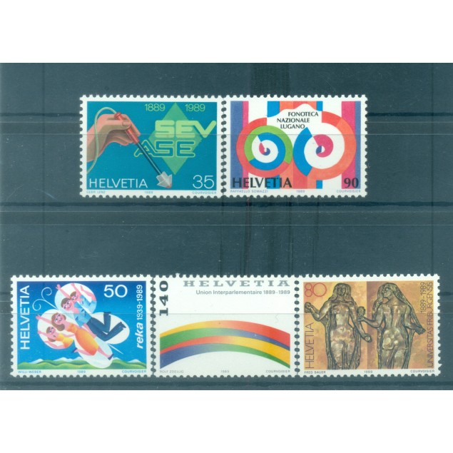 Switzerland 1989 - Y & T n. 1327/31 - Anniversaries and Events