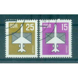 Allemagne - RDA 1987 - Y & T n. 15/16 poste aérienne - Série courante (Michel n. 3128/29 w)