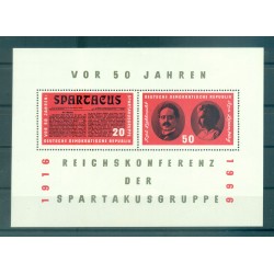 Allemagne - RDA 1966 - Y & T feuillet n. 20 - Groupe Spartakus (Michel feuillet n. 25)