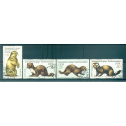 Germany - GDR 1982 - Y & T n. 2330/33 - Fur animals (Michel n. 2677/80)