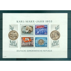 Allemagne - RDA 1953 - Y & T feuillet n. 2/3 - Karl Marx (Michel n. 8/9) (ii)