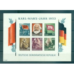 Germany - GDR 1953 - Y & T sheet n. 2 - Karl Marx (Michel n. 8)