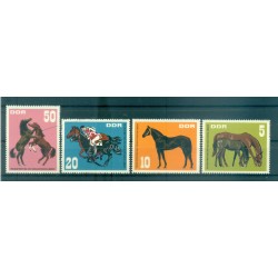 Allemagne - RDA 1967 - Y & T  n. 1302/05 - Chevaux (Michel n. 999/1002)