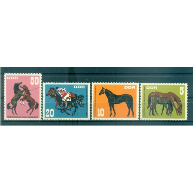 Germany - GDR 1967 - Y & T  n. 1302/05 - Horses (Michel n. 999/1002)