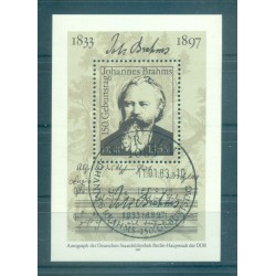 Allemagne - RDA 1983 - Y & T feuillet n. 67 - Johannes Brahms  (Michel feuillet n. 69)