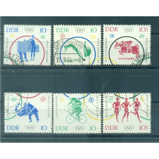 Allemagne - RDA 1964 - Y & T n. 742/47 - Jeux olympiques de Tokyo (Michel n. 1039/44)