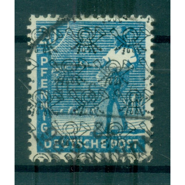 Allemagne Bizone 1948-51 - Y & T n. 28 - Timbres des zones A.A.S. de 1946-47 surchargés (Michel n. 43 II a)