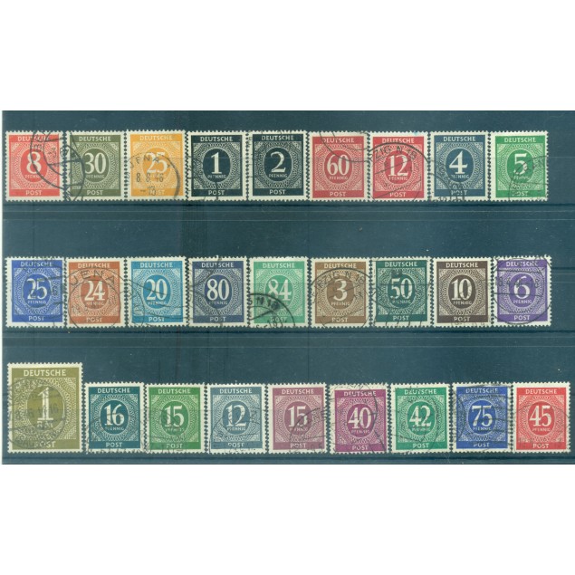 Germany - A.A.S. Zones 1946 - Y & T n. 1/27 - Definitive (Michel n. 911/37)