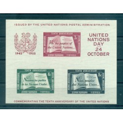 Nations Unies New York 1955 - Y & T feuillet n. 1  - Nations Unies (Michel feuillet n. 1 I)