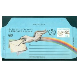 United Nations New York 1995 - Air Mail. Postal stationery 50 cents (Michel n. LF 14)