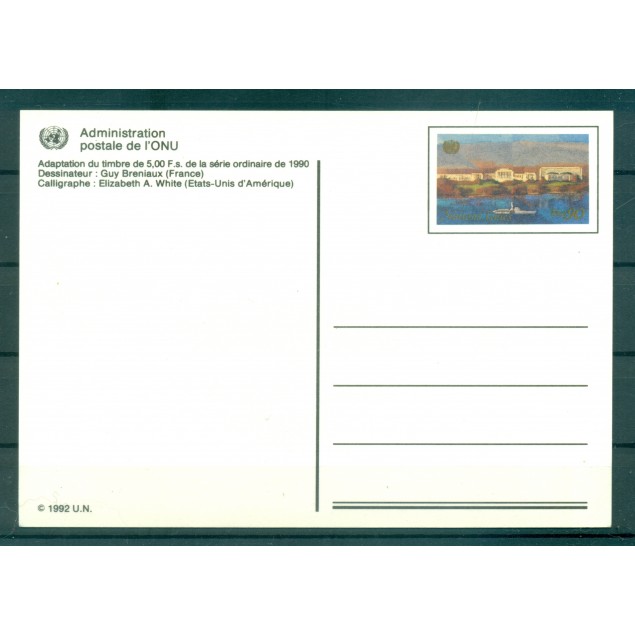 United Nations Geneva 1992 - Postal stationery  f.s. 0,90 (Michel n. P 8)