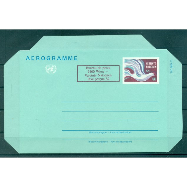 Nations Unies Vienne 1986 - Poste aérienne. Entier postal  S 11 (Michel n. LF 2)