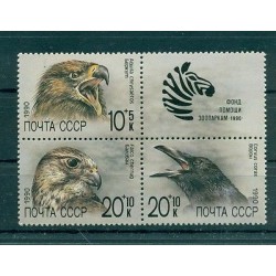 USSR 1990 - Y & T n. 5742/44 - Relief Fund for Soviet Zoos (Michel n. 6079/81)