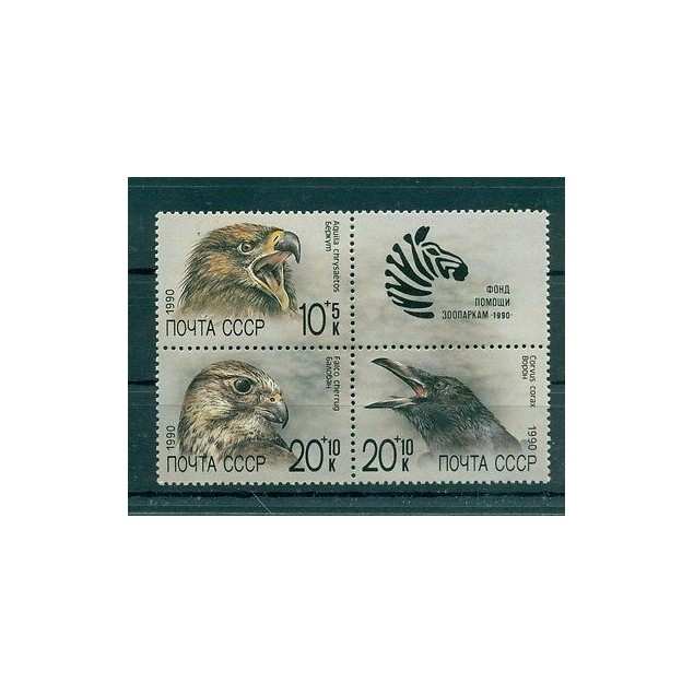 Russie - USSR 1990 - Michel n. 6079/81 - Fonds de secours pour zoo soviétique