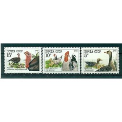 URSS 1990 - Y & T n. 5764/66 - Fauna. Volatili (Michel n. 6102/04)