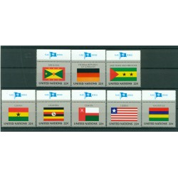 United Nations New York 1985 - Y & T n. 440/55 -  Flags of Member States (VI) (Michel n. 472/87)